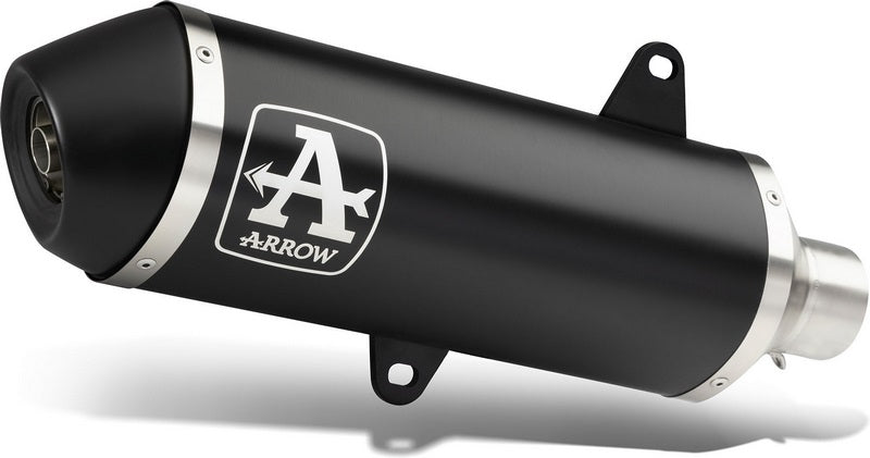 Homologated full system with Urban aluminium "Dark" silencer with steel end cap