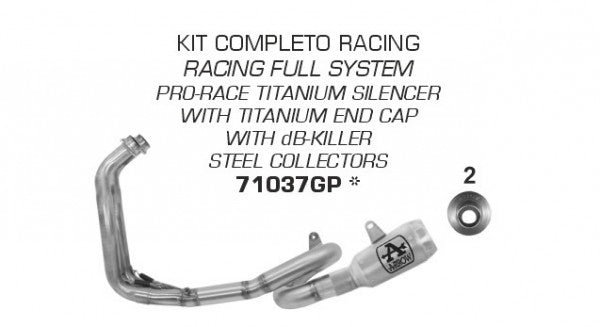 Street RACING full system with Pro-Race silencer, Endcap Titanium, Included DB-Killer