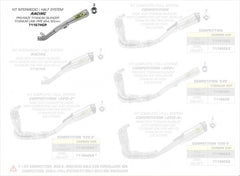 TITANIUM LINK PIPE + PRO RACING SILENCER DIA.65 FOR ORIGINAL COLLECTORS