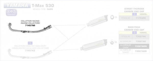 STAINLESS STEEL 2:1 COLLECTOR FOR ARROW SILENCERS