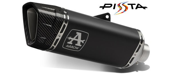 HOMOLOGATED TITANIUM DARK PISTA SILENCER WITH CARBON END CAP AND DB KILLER