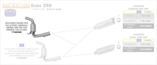 STAINLESS STEEL LINK PIPE FOR ARROW SILENCERS