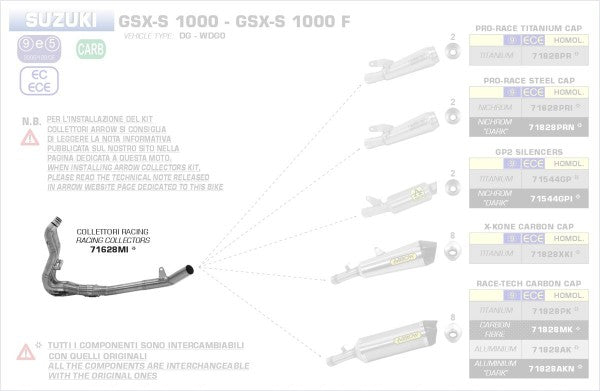 4:2:1 STAINLESS STEEL COLLECTOR FOR ORIGINAL AND ARROW SILENCERS
