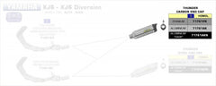 HOMOLOGATED ALUMINIUM DARK THUNDER SILENCER WITH CARBON END CAP