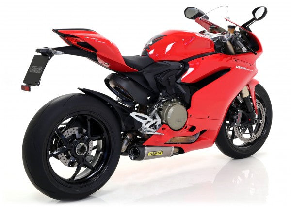 HOMOLOGATED TITANIUM WORKS LH+RH SILENCERS WITH CARBON END CAP FOR ORIGINAL COLLECTORS