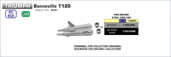 HOMOLOGATED NICHROM PRO-RACING RH + LH SILENCERS