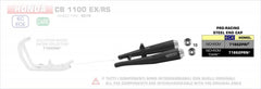 HOMOL PRO RACING NICHROM RH+LH SILENCERS FOR ORIGINAL AND ARROW COLLECTORS