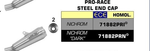 HOMOLOGATED NICHROM DARK PRO-RACE SILENCER WITH WELDED LINK PIPE LOW VERSION FOR ORIGINAL AND ARROW COLL.