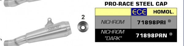 HOMOLOGATED PRO RACE NICHROM SILENCER WITH WELDED LINK PIPE