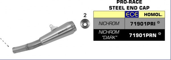 HOMOLOGATED PRO RACE NICHROM SILENCER WITH WELDED LINK PIPE