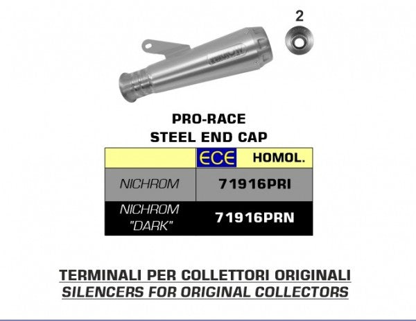 Street Nichrom Pro-Race silencer, ECE Homologated
