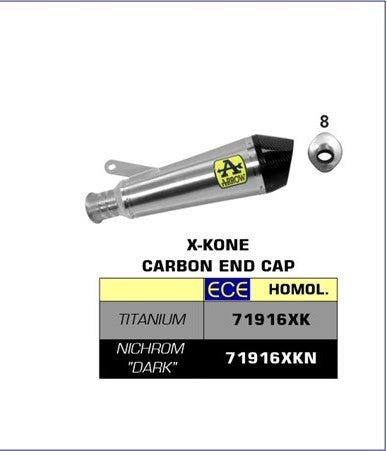 Street X-Kone Dark silencer, ECE Homologated