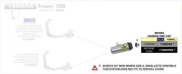 Street Works Nichrom Dark silencer with carby end cap, Endcap Carbon, ECE Homologated, Included DB-Killer