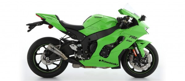 Street Titanium Pro-Race silencer with titanium link pipe, Endcap Titanium, ECE Homologated, Included DB-Killer