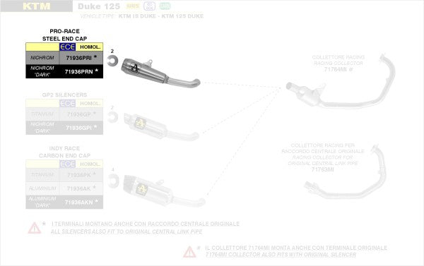 Street Pro-Race Nichrom Dark silencer, Endcap Stainless, ECE Homologated, Included DB-Killer
