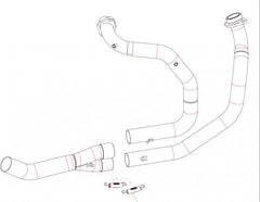 STAINLESS STEEL 2:1 COLLECTOR FOR ORIGINAL AND ARROW EXHAUST