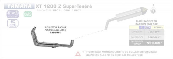 STAINLESS STEEL COLLECTOR 2:1 FOR ORIGINAL AND ARROW SILENCERS