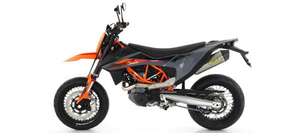 Race Tech Homol. Titanium Exhaust With Carbon Endcap For Arrow Link Pipe