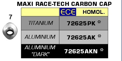 Exhaust Muffler Silencer Maxi Race-Tech Aluminum Dark End Cap Carbon Ece Euro4 Approved