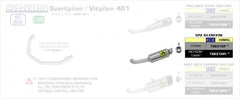 Street GP2 Dark silencers kit, Endcap Stainless, ECE Homologated, Included DB-Killer