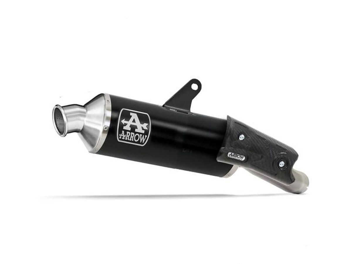 Exhaust Indy Race Slip-On Black Aluminum Approved