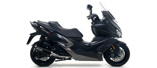 Homologated Urban Dark Aluminium Exhaust With Dark Inox Endcap For Arrow Collector