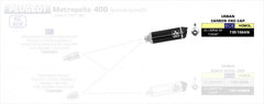 Scooter Urban aluminium Dark silencer with carbon end cap, Endcap Carbon, ECE Homologated, Included DB-Killer