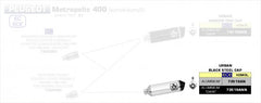 Scooter Urban aluminium Dark silencer with Dark end cap, Endcap Black Steel, ECE Homologated, Included DB-Killer