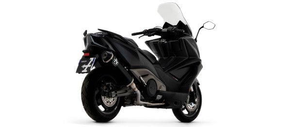 Scooter Urban aluminium Dark silencer with Dark end cap, Endcap Black Steel, ECE Homologated, Included DB-Killer