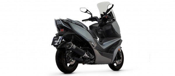 Scooter Urban aluminium Dark silencer with Dark end cap, Endcap Black Steel, ECE Homologated, Included DB-Killer