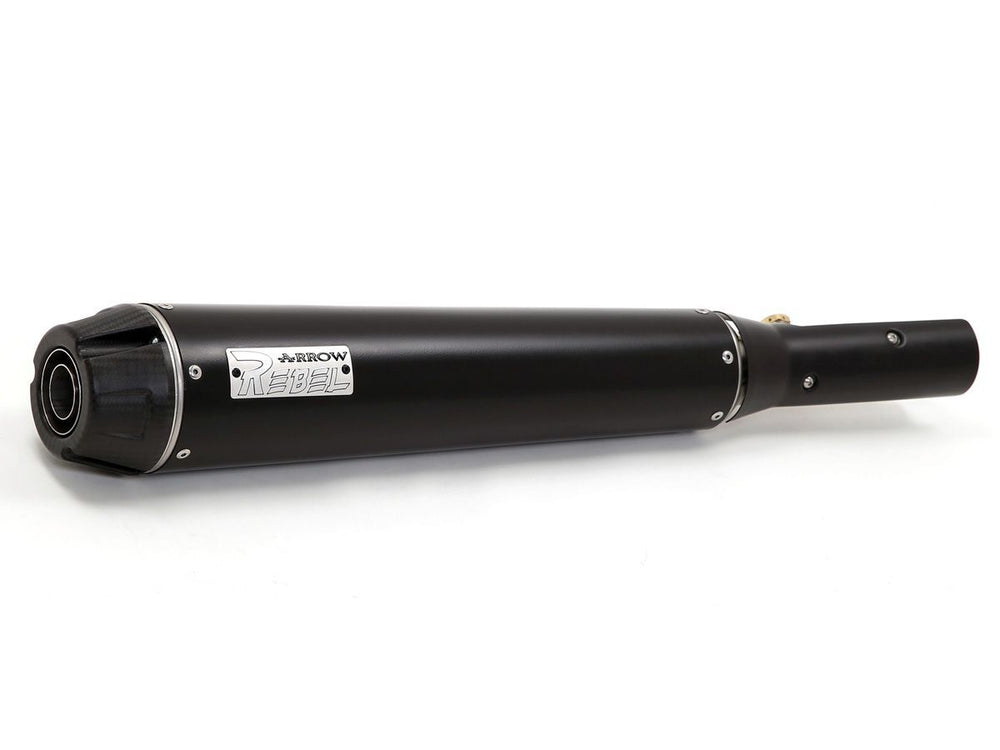 Rebel Homologated Exhaust System Stainless Steel Dark Carbon Fibre End Cap