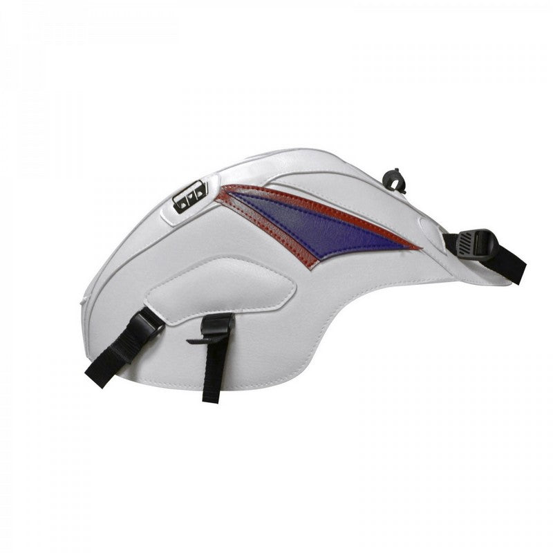 Bagster Tank Cover CBR 125 BLANC POINTES BLEUES ET ROUGES | 1609