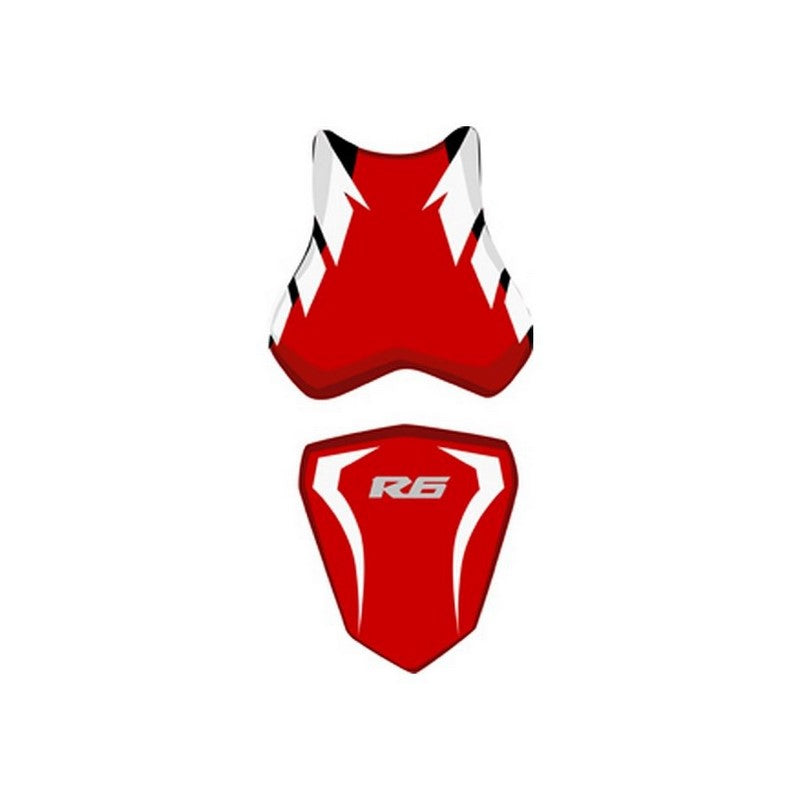 Bagster Seat Cover YZF R6 / RED/WHITE/GREY LETTERS | 2172