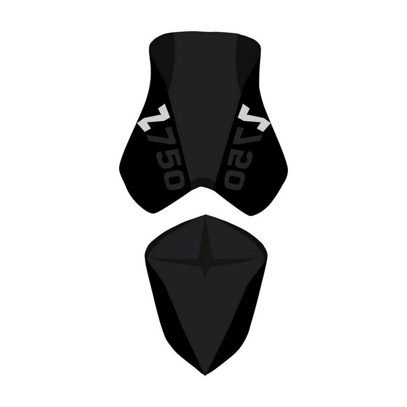 Bagster Seat Cover Z 1000 BLACK/BLACK MAT/BLACK AND WHITE LETTERS 07 | 2192