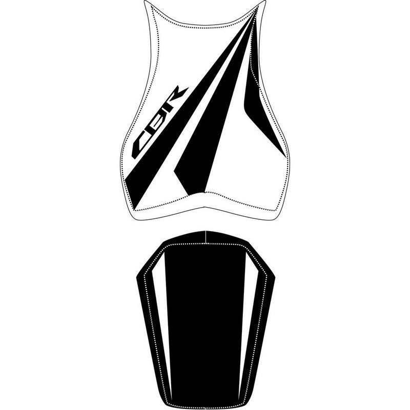 Bagster Seat Cover CBR 1000 FIREBLADE white/black/black letters (2008) | 2198
