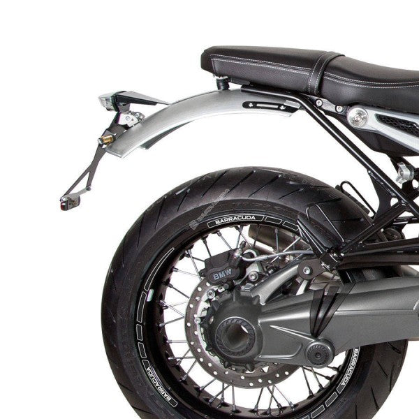BARRACUDA MOTO LICENCE PLATE RECLINABLE TYPE “SIDE CLASSIC” (LICENCE PLATE + SIDE ARM + REAR FENDER IN SILVER) | BT1104-SC