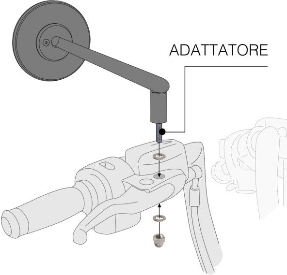 BARRACUDA MIRROR ADAPTORS HARLEY DAVIDSON | N-ADATTHD