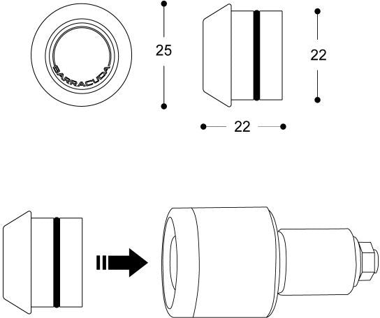 BARRACUDA B-LED B-LUX | N1001-BB