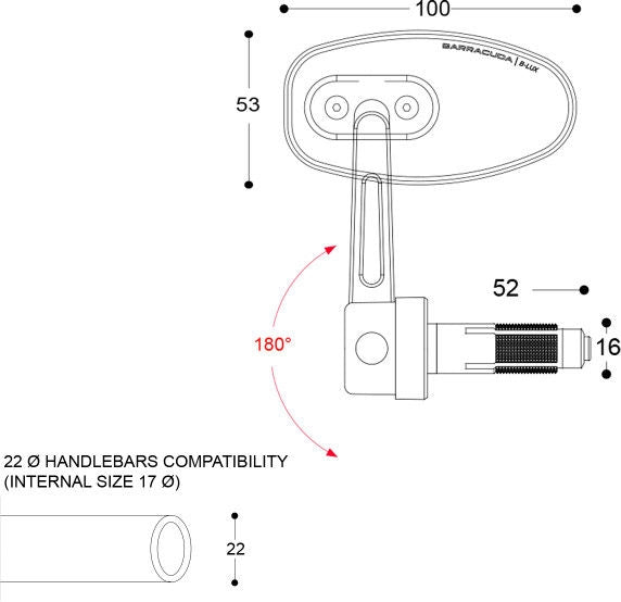 BARRACUDA SKIN-R BAR END B-LUX | N2000-SRB