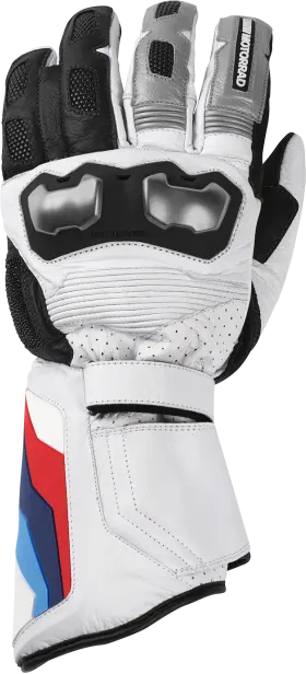 BMW Genuine Unisex Gloves M Pro Race Comp White/Silver