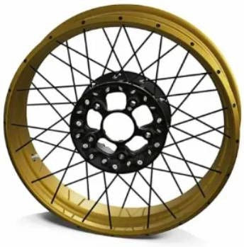 Gold Spoked Rear Wheel 4.00x17" - R12 G/S