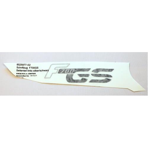 BMW Lettering, left, SILVER/BLACK | 51148525977