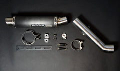 Bodis GP1, Slip-On, Stainless Steel Black for APRILIA RSV4 (2015-2016) | ARSV4-010