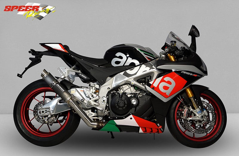 Bodis GP1, Slip-On, Stainless Steel Black for APRILIA RSV4 (2015-2016) | ARSV4-010