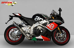 Bodis GP1, Slip-On, Stainless Steel Black for APRILIA RSV4 (2015-2016) | ARSV4-010