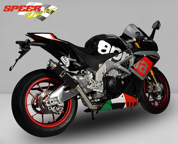 Bodis GP1, Slip-On, Stainless Steel Black for APRILIA RSV4 (2015-2016) | ARSV4-010