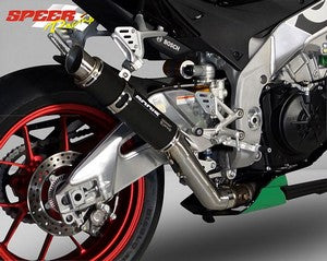 Bodis GP1, Slip-On, Stainless Steel Black for APRILIA RSV4 (2015-2016) | ARSV4-010