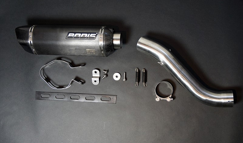 Bodis P-TEC II, Slip-On, Stainless Steel Black for APRILIA RSV4 (2015-2016) | ARSV4-012