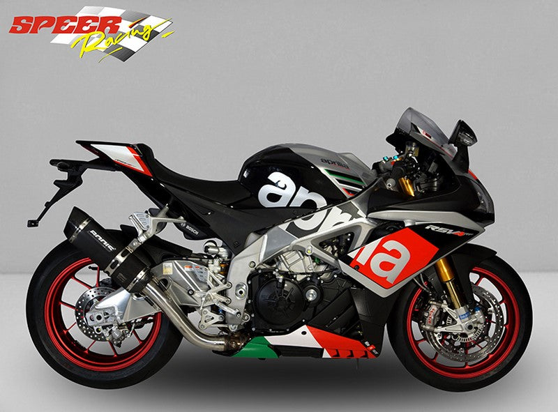 Bodis P-TEC II, Slip-On, Stainless Steel Black for APRILIA RSV4 (2015-2016) | ARSV4-012
