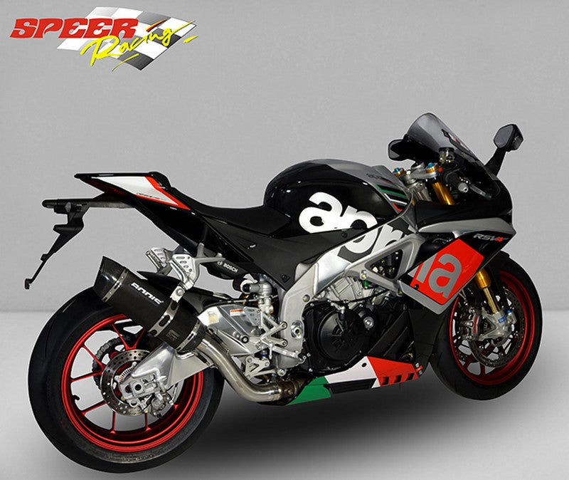 Bodis P-TEC II, Slip-On, Stainless Steel Black for APRILIA RSV4 (2015-2016) | ARSV4-012